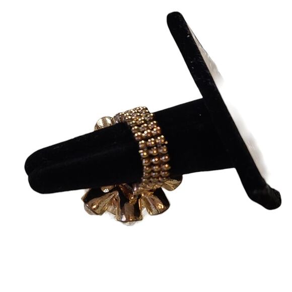 Statement Ring, Adjustable Gold tone - Picture 5 of 6